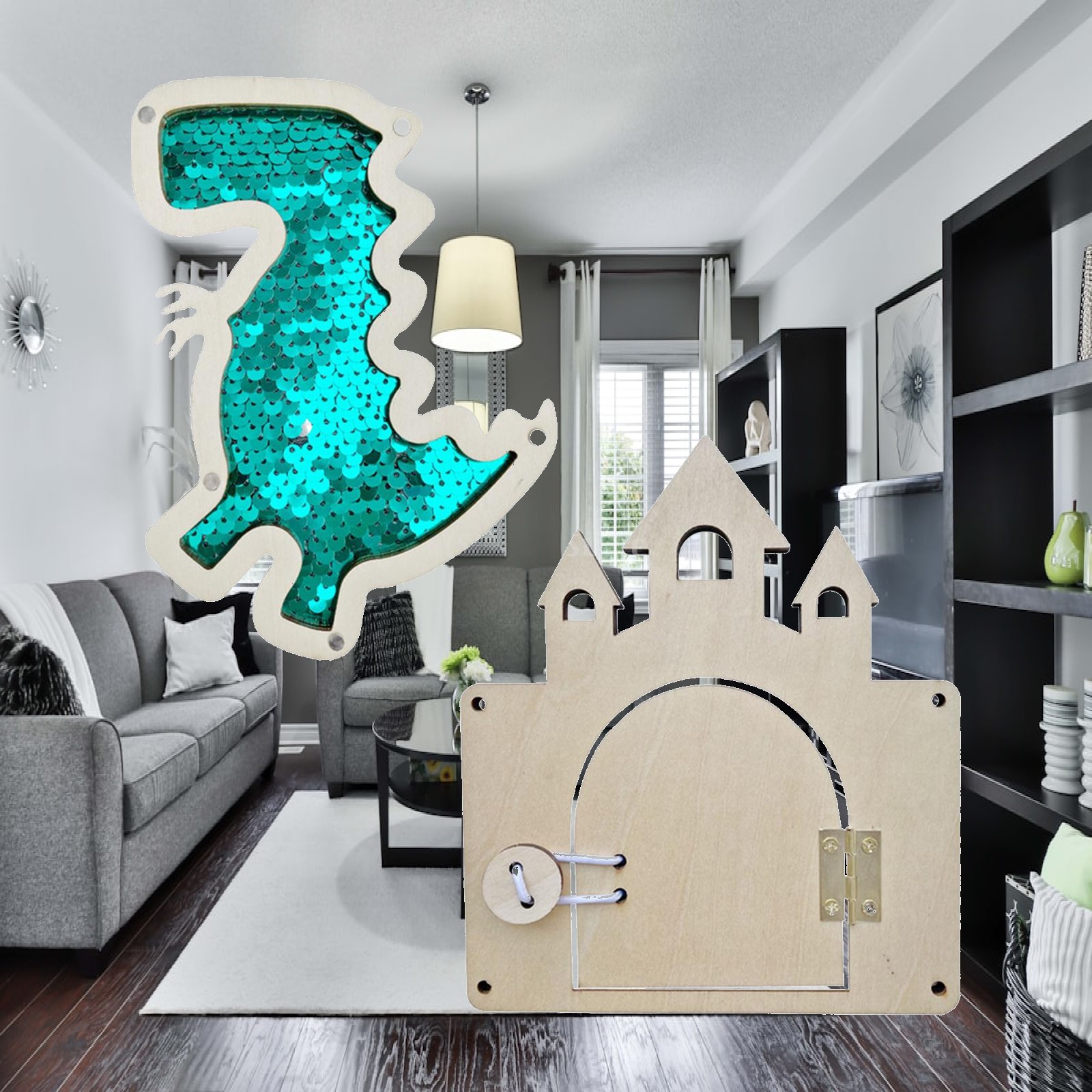 Wooden Busy Board DIY Parts Ca - огляд і ціна Montessori Wooden Busy Board Toddler